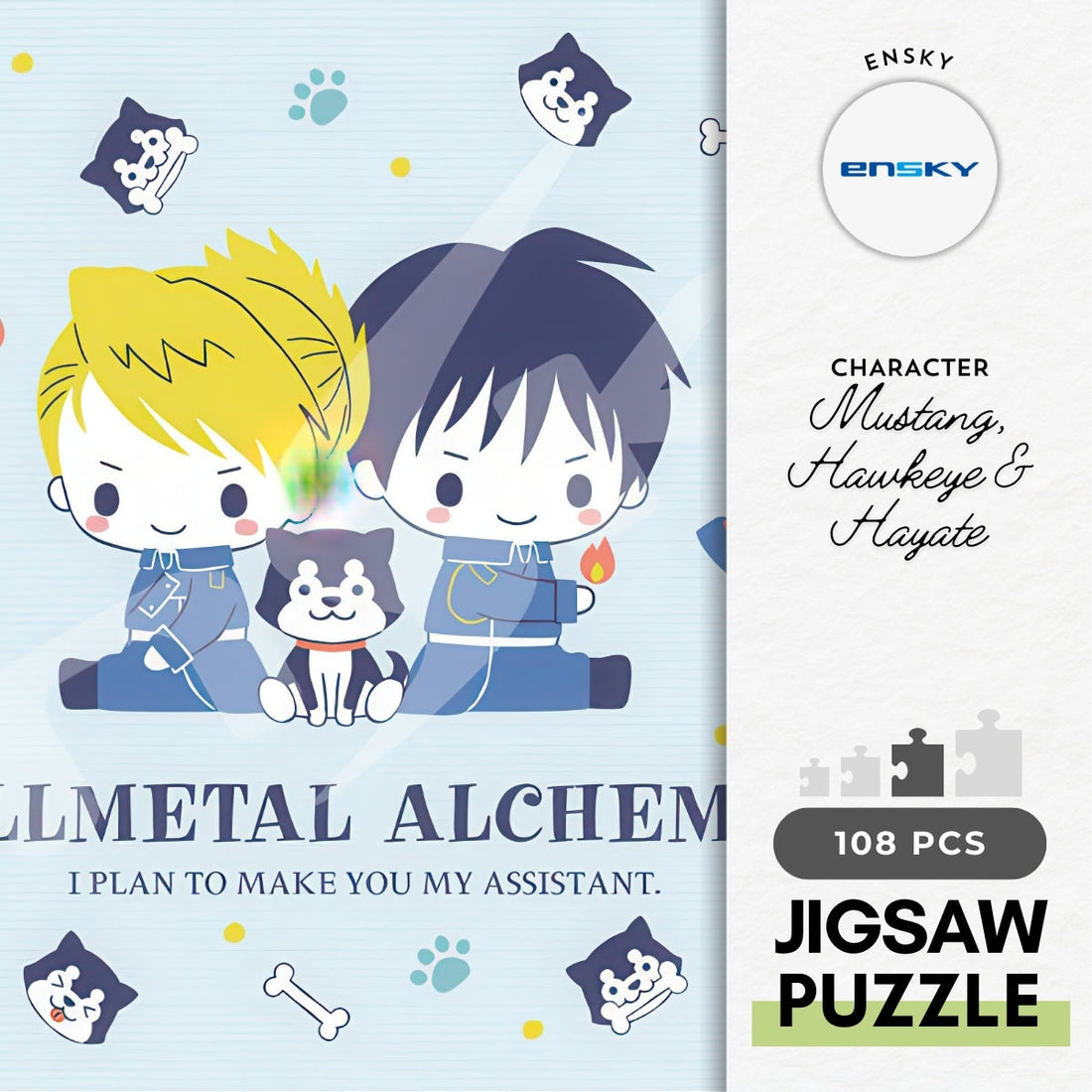 ensky-108-710-fullmetal-alchemist-brotherhood-mustang-hawkeye-hayate-108-pieces-jigsaw-puzzle