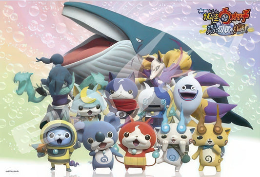 Ensky 108-L580　Yo-kai Watch the Movie: The Flying Whale and the Grand Adventure of the Double Worlds, Meow! • Believe In Your Friends and Save the Double World!　108 Pieces Jigsaw Puzzle