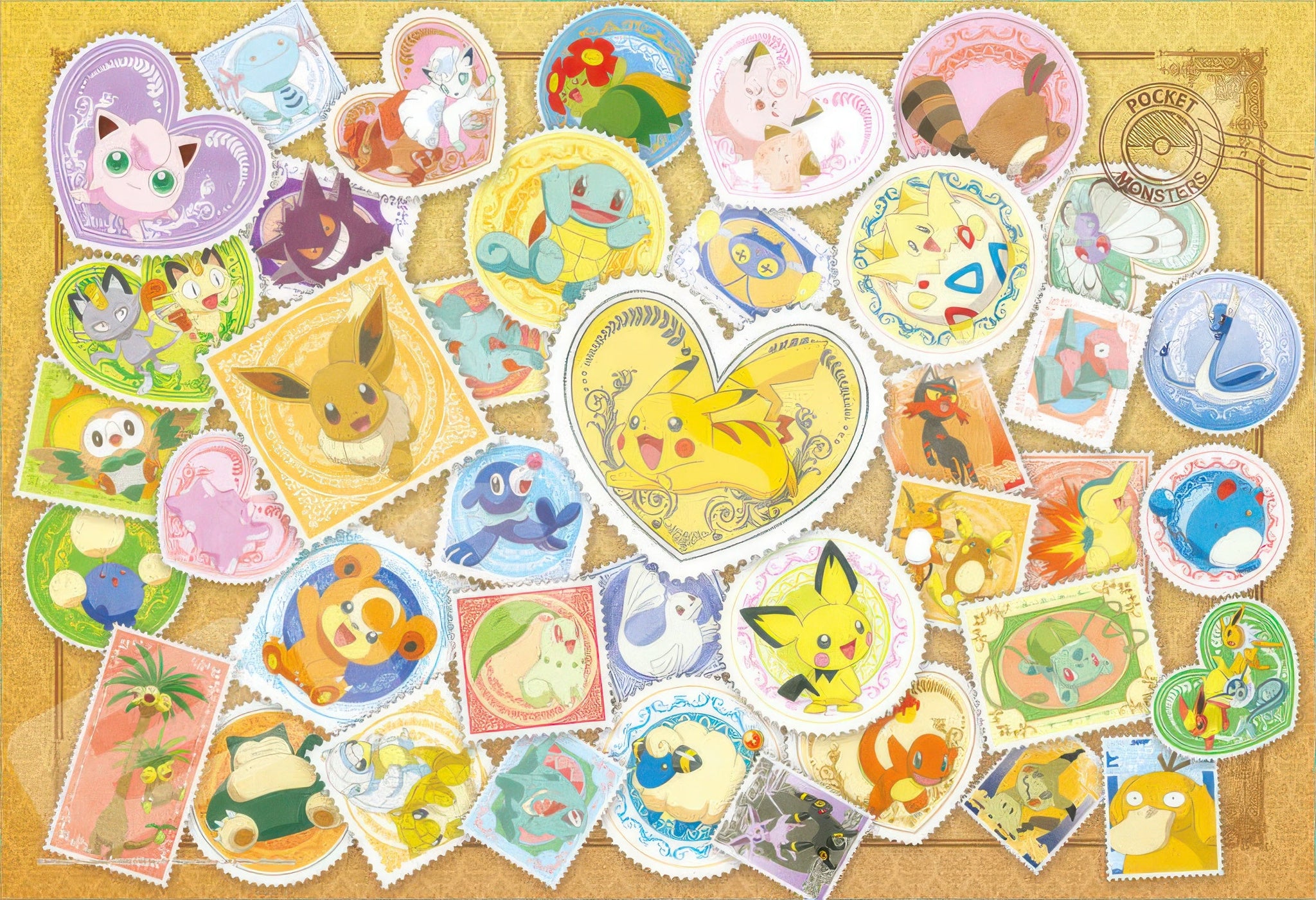 ensky-108-l700-[pokemon]-postage-stamp-art-108-pieces-jigsaw-puzzle