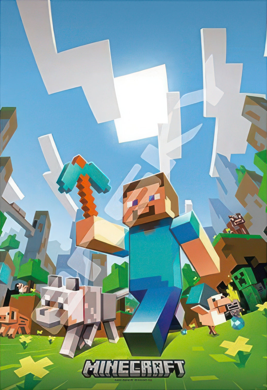 ensky-108-l770-minecraft-steve-s-adventure-108-pieces-jigsaw-puzzle