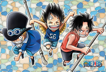 Ensky â€¢ One Piece â€¢ Three Brothersã€€126 PCSã€€Crystal Jigsaw Puzzle