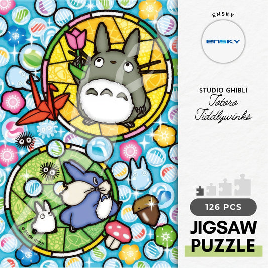 Ensky 126-AC64　My Neighbor Totoro • Totoro Tiddlywinks　126 Pieces Crystal Jigsaw Puzzle