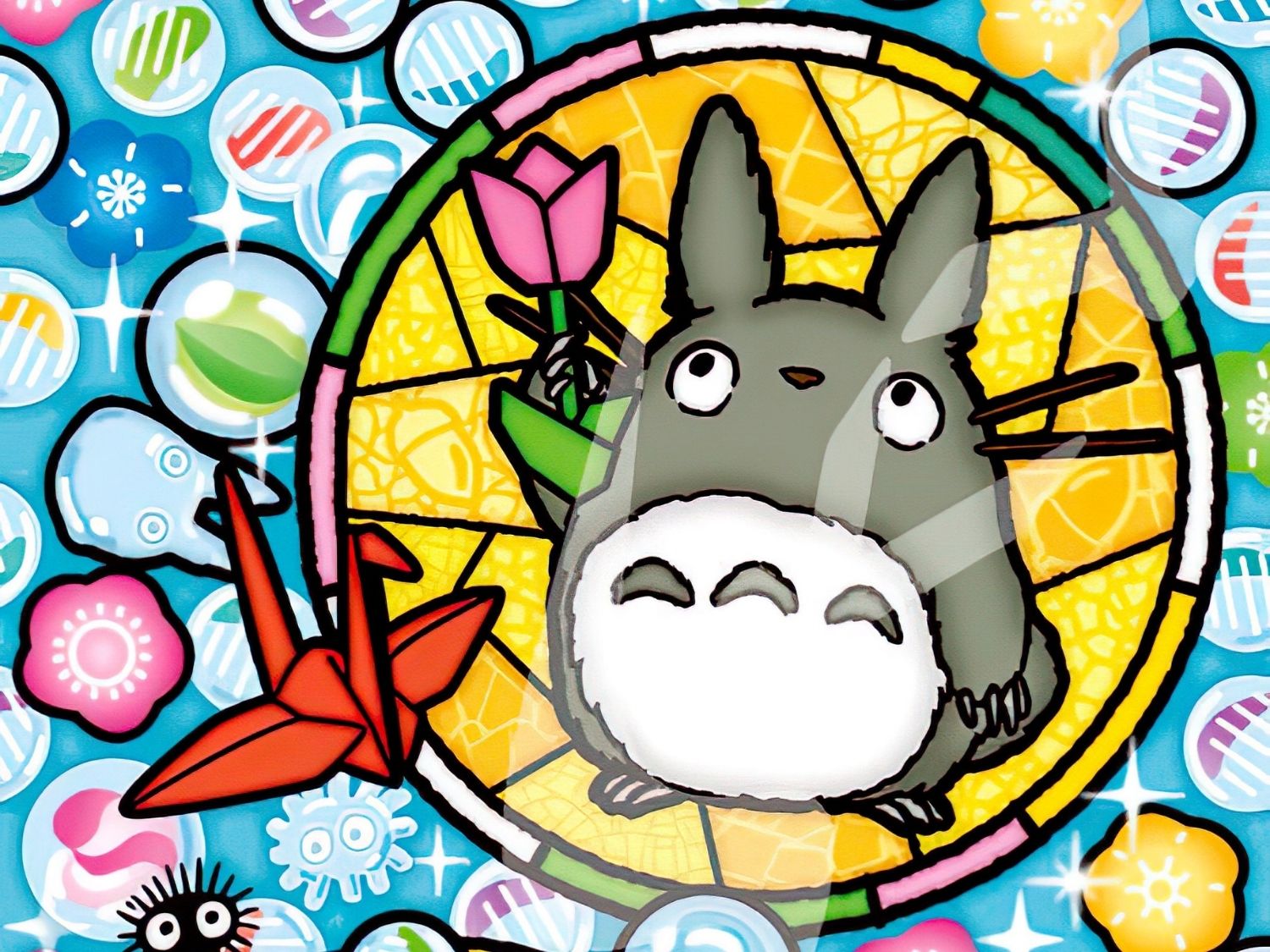 Ensky • My Neighbor Totoro • Totoro Tiddlywinks　126 PCS　Crystal Jigsaw Puzzle