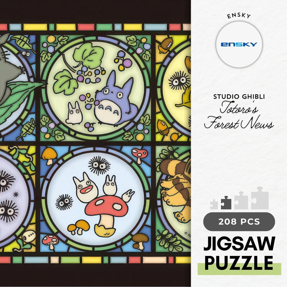 ensky-208-ac01-my-neighbor-totoro-totoro-s-forest-news-208-pieces-crystal-jigsaw-puzzle