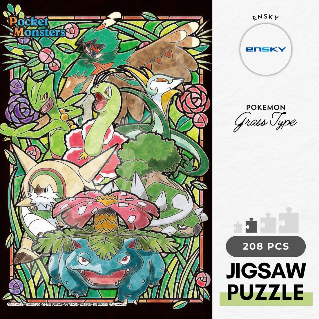 ensky-208-ac54-pokemon-grass-type-208-pieces-crystal-jigsaw-puzzle