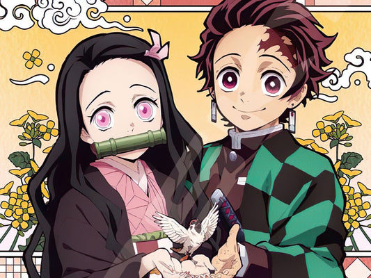 Ensky â€¢ Demon Slayer: Kimetsu no Yaiba â€¢ Tanjiro and Nezukoã€€208 PCSã€€Crystal Jigsaw Puzzle