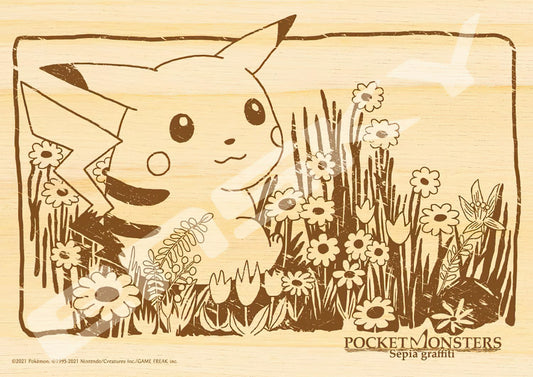 Ensky â€¢ Pokemon â€¢ Pikachu and Flowersã€€208 PCSã€€Wooden Jigsaw Puzzle