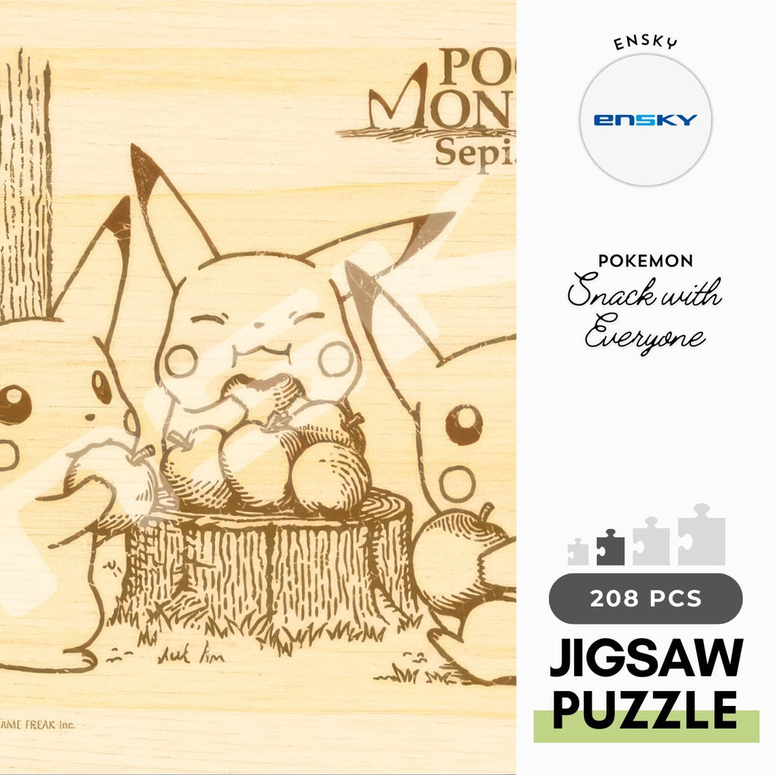 ensky-208-w103-pokemon-snack-with-everyone-208-pieces-wooden-jigsaw-puzzle