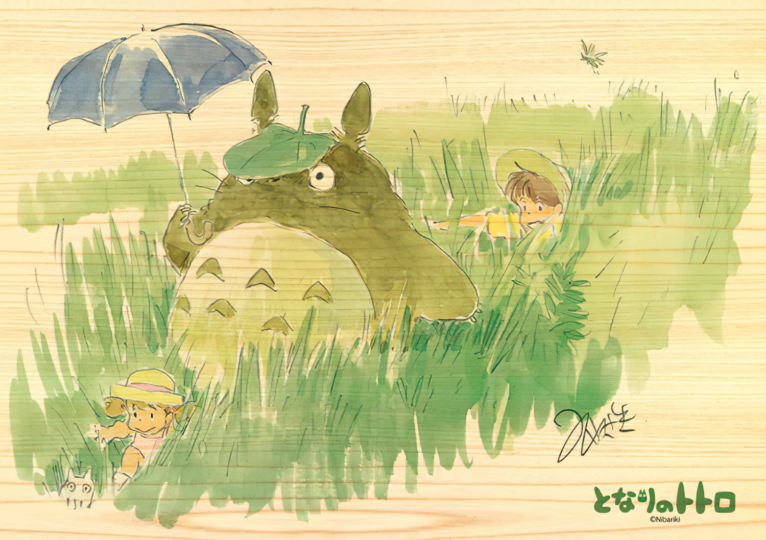 Ensky • My Neighbor Totoro • A Walk in the Field　208 PCS　Wooden Jigsaw Puzzle