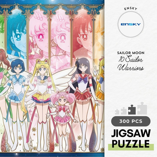 Ensky 300-AC050　Sailor Moon Crystal • 10 Sailor Warriors　300 Pieces Crystal Jigsaw Puzzle