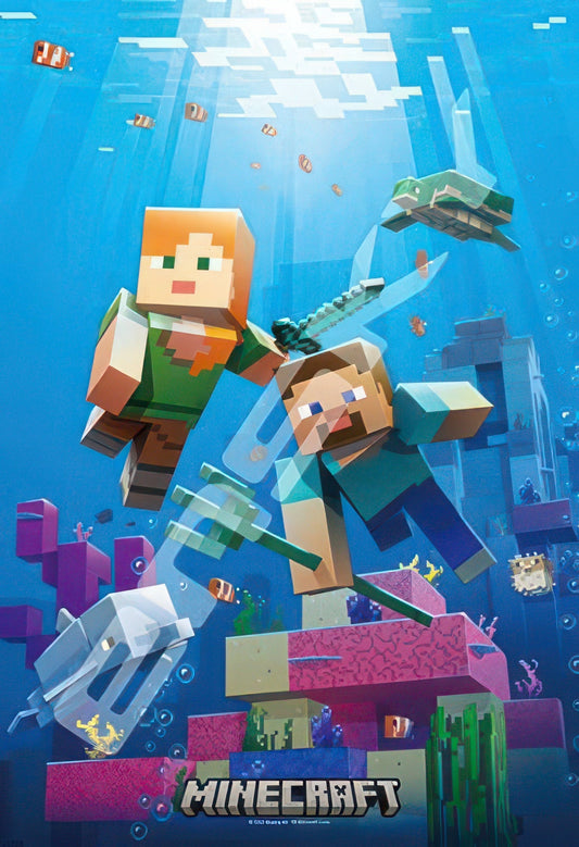 Ensky 300-AC052　Minecraft • Aquatic　300 Pieces Crystal Jigsaw Puzzle