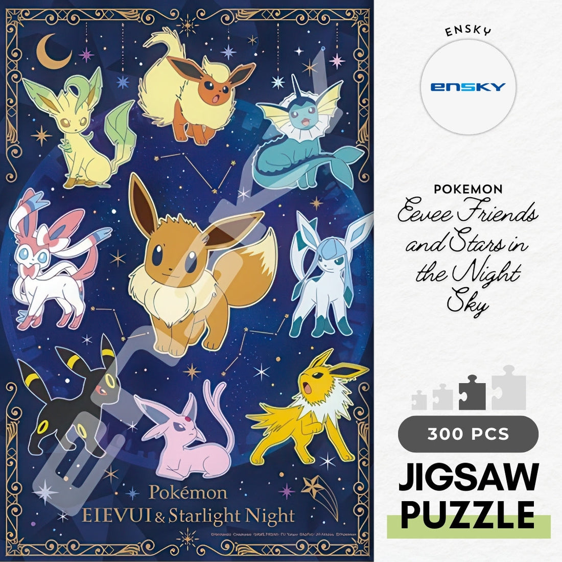 ensky-300-ac065-pokemon-eevee-friends-and-stars-in-the-night-sky-300-pieces-crystal-jigsaw-puzzle