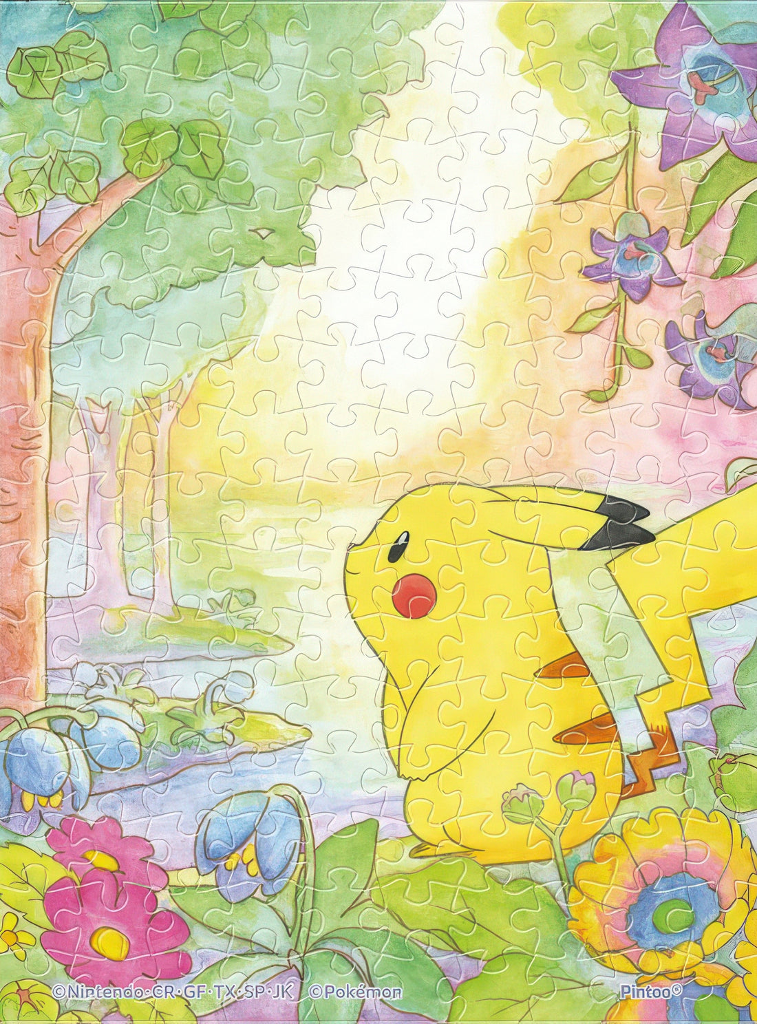 ensky-ma-116-pikachu-and-flowers-150-pieces-puzzle-+-frame-set