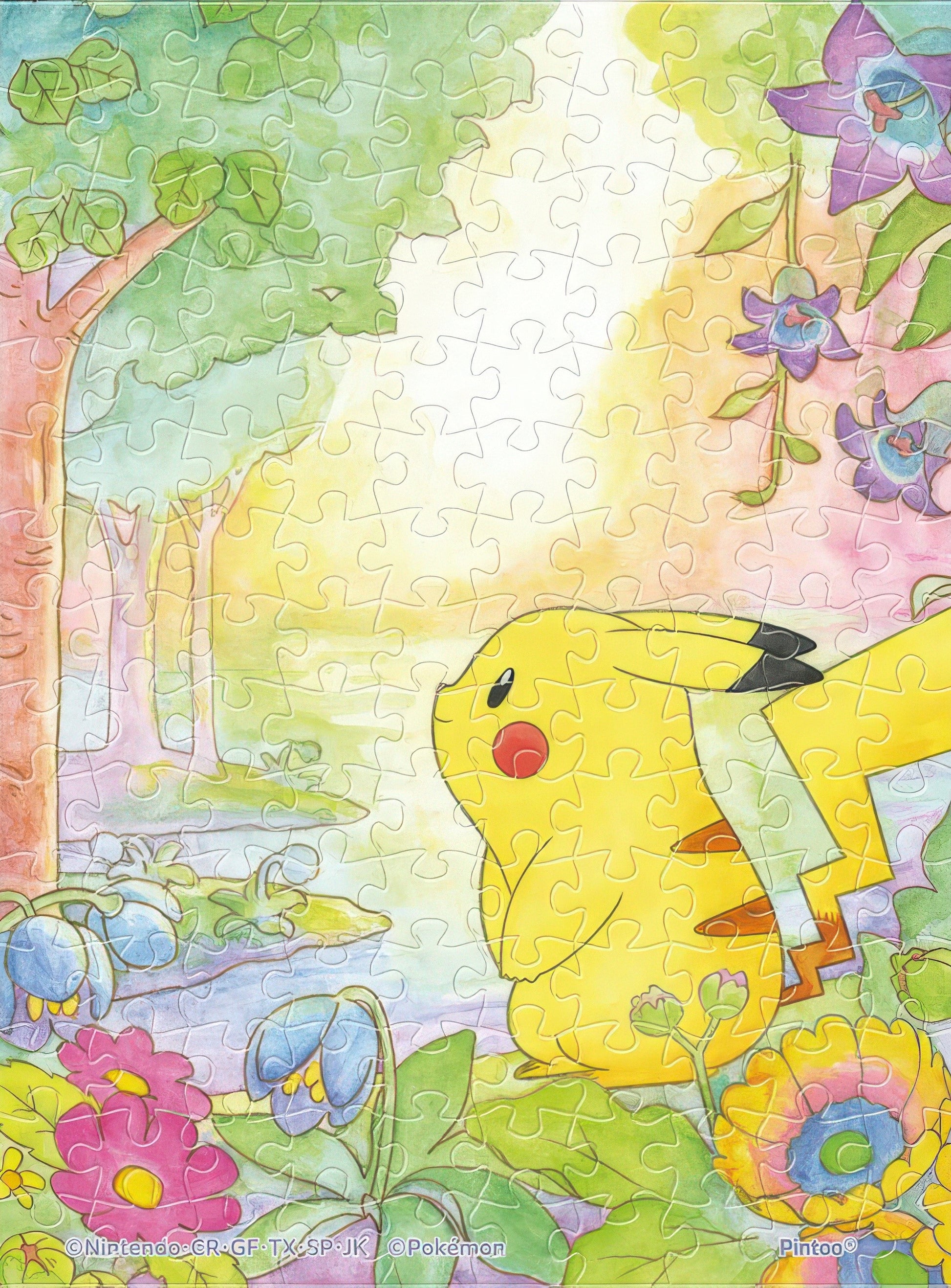 ensky-ma-116-pikachu-and-flowers-150-pieces-puzzle-+-frame-set