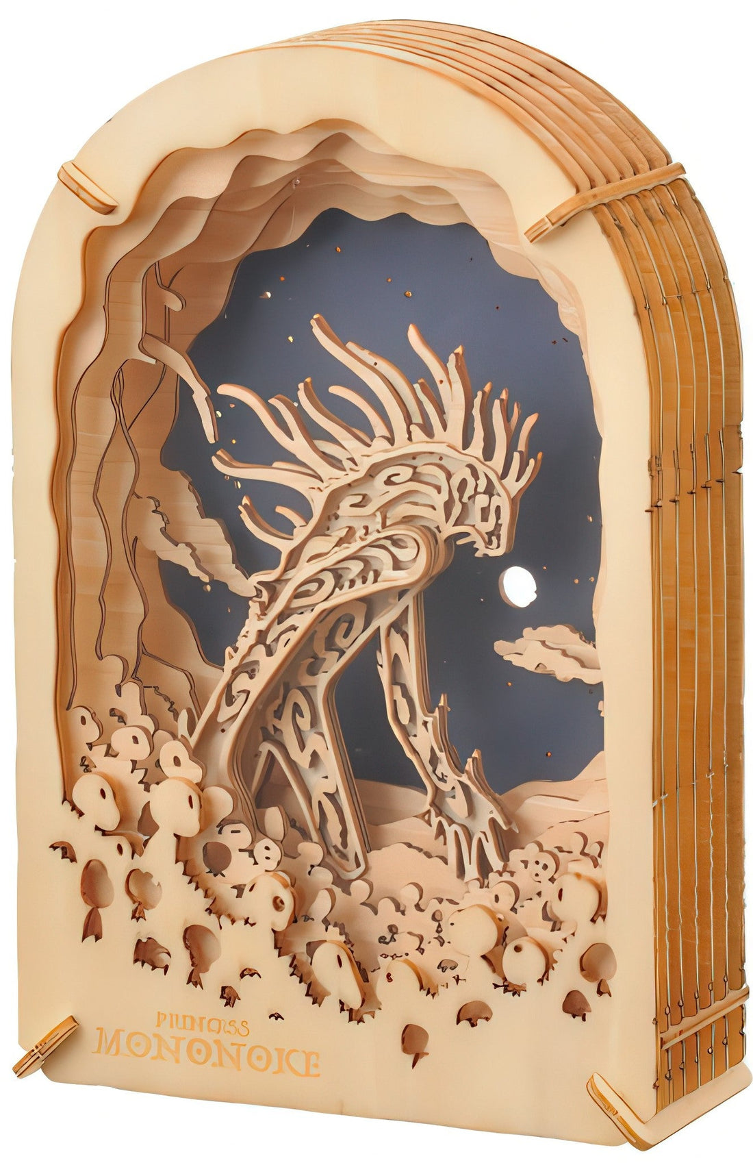 ensky-pt-wl03-princess-mononoke-paper-theater-wood-large-forest-spirit-wood-crafts