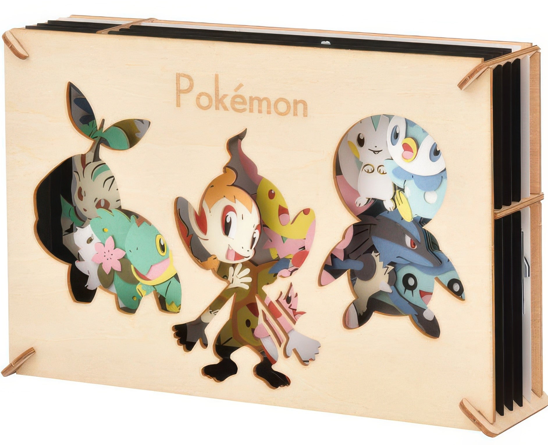 ensky-pt-wl15-paper-theater-wood-large-sinnoh-region-pokemon-wood-crafts