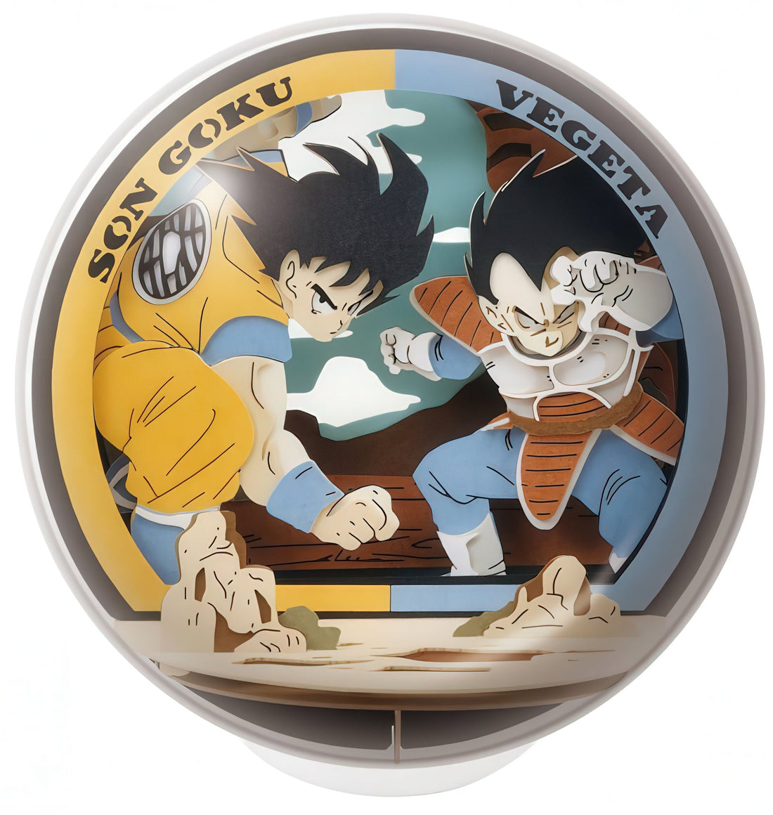 ensky-ptb-15-dragon-ball-paper-theater-ball-son-goku-vs-vegeta-crafts