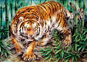 Epoch • Kayomi Harai • Fierce Tiger in Bamboo Forest　500 PCS　Jigsaw Puzzle
