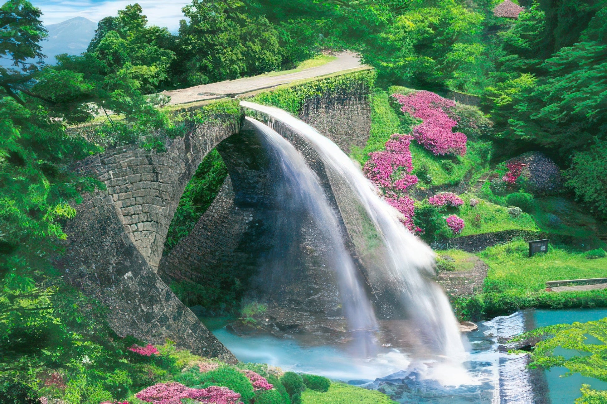 epoch-09-015-scenery-tsujun-bridge-in-spring-kumamoto-1000-pieces-jigsaw-puzzle