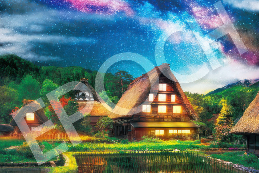 epoch-09-018-scenery-milky-way-and-shirakawa-go-1000-pieces-jigsaw-puzzle