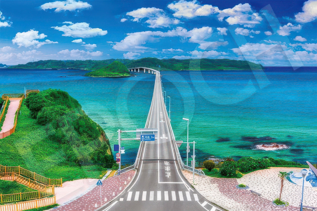 epoch-09-030-scenery-blue-sea-and-tsunoshima-bridge-yamaguchi-1000-pieces-jigsaw-puzzle