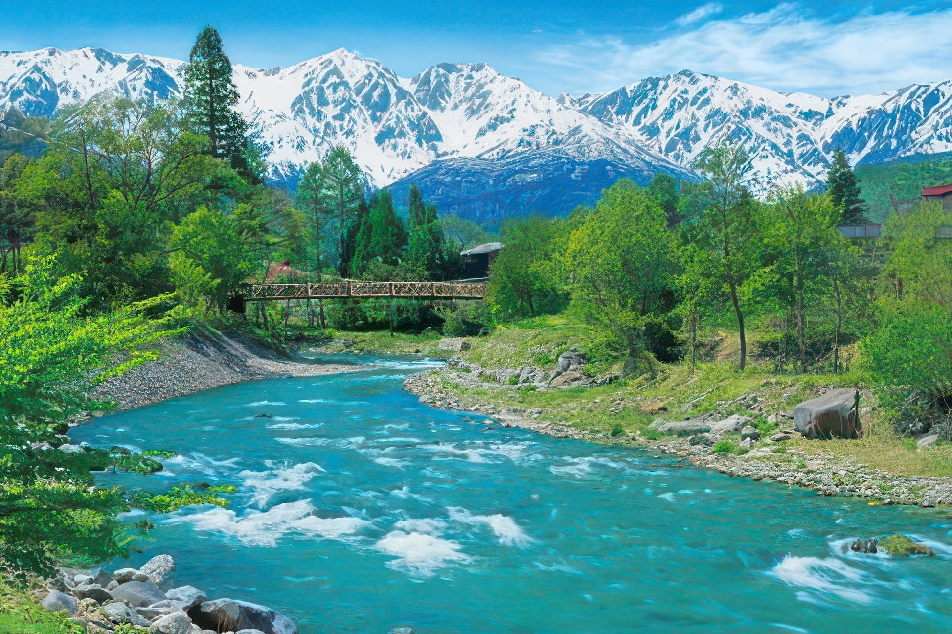 epoch-10-732-hakuba-sanzan-and-the-clear-stream,-nagano-1000-pieces-jigsaw-puzzle