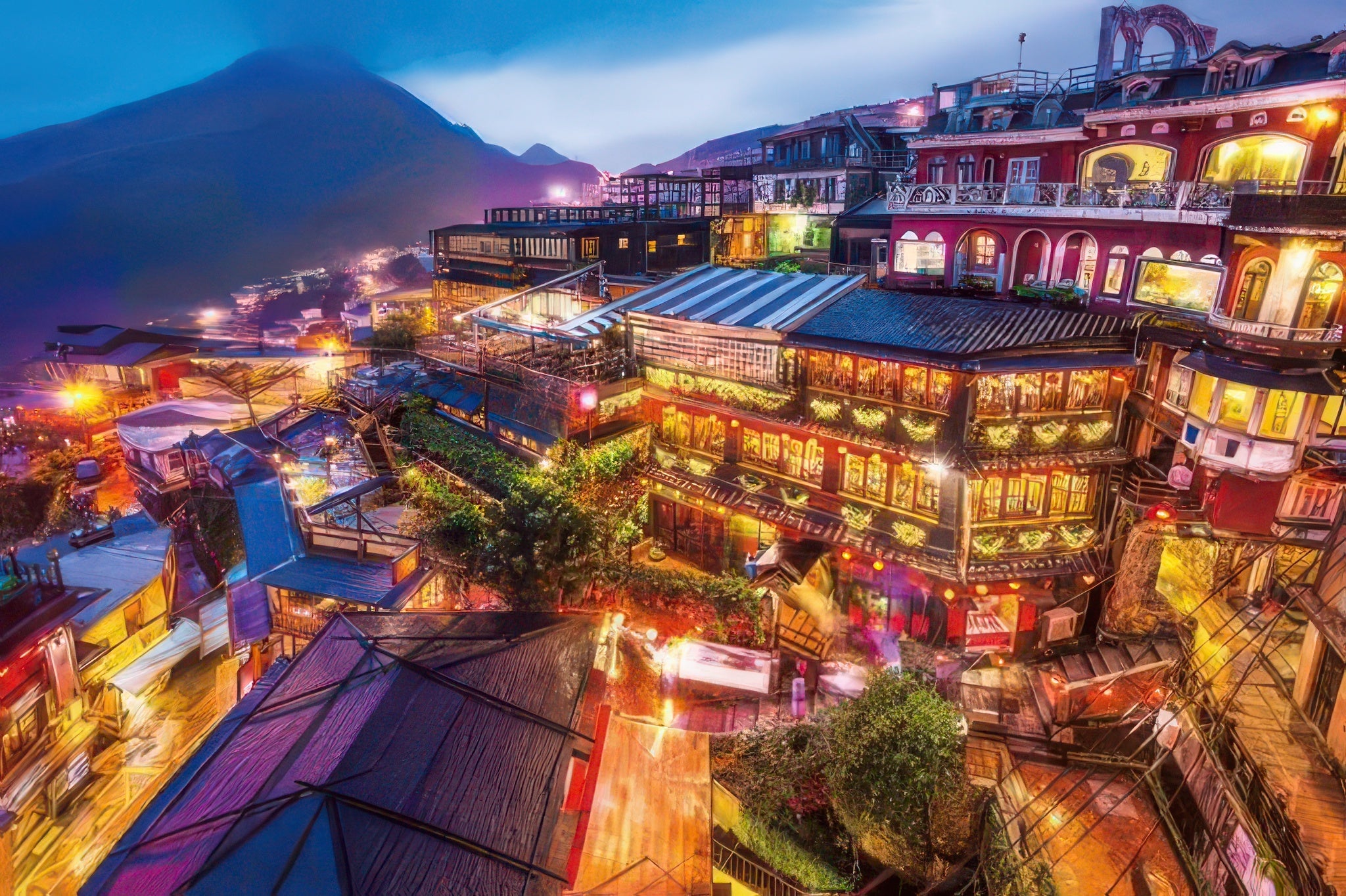 epoch-10-793-jiufen-night-view,-taiwan-1000-pieces-jigsaw-puzzle