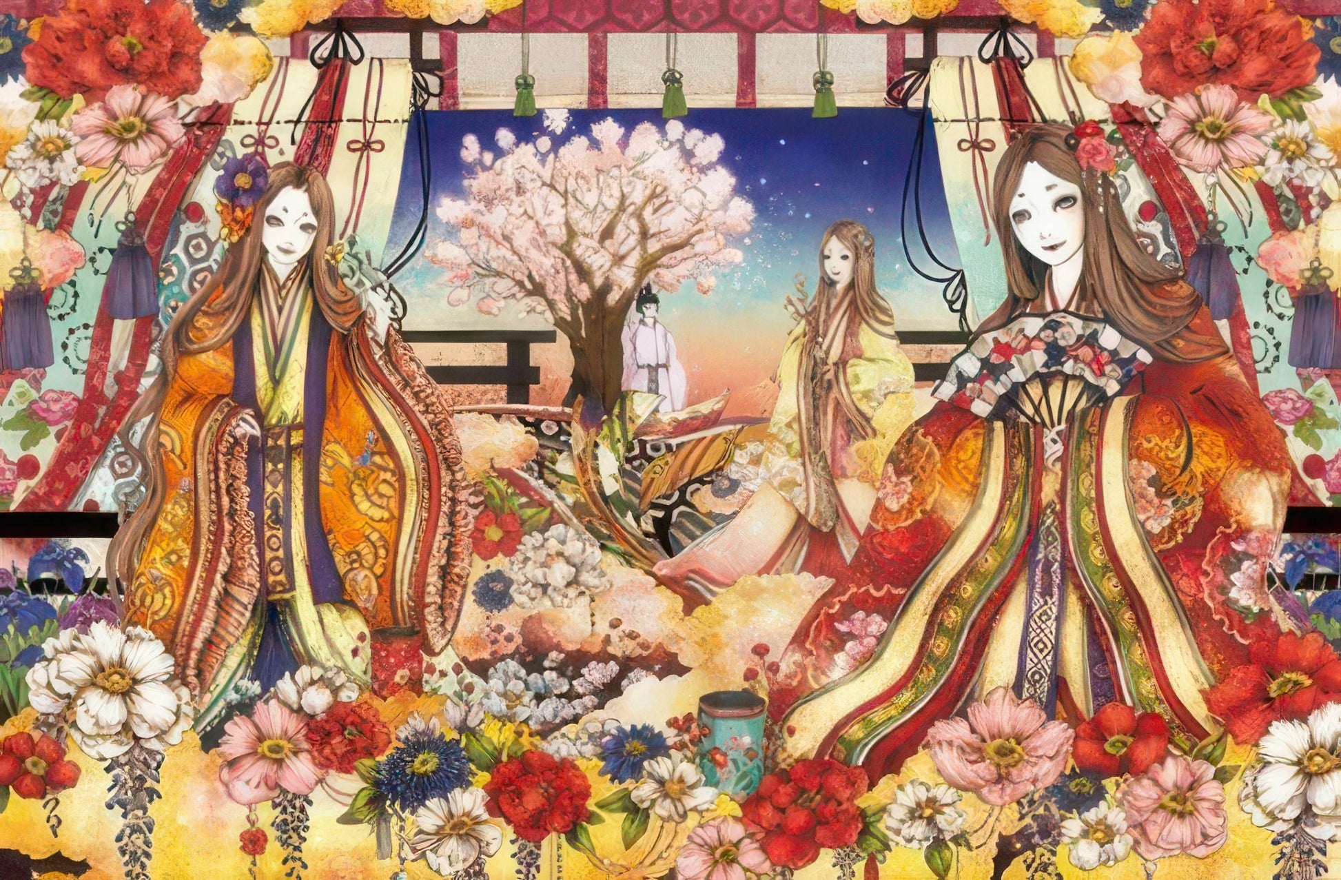 epoch-11-514-illustration-heian-picture-scroll-1000-pieces-jigsaw-puzzle