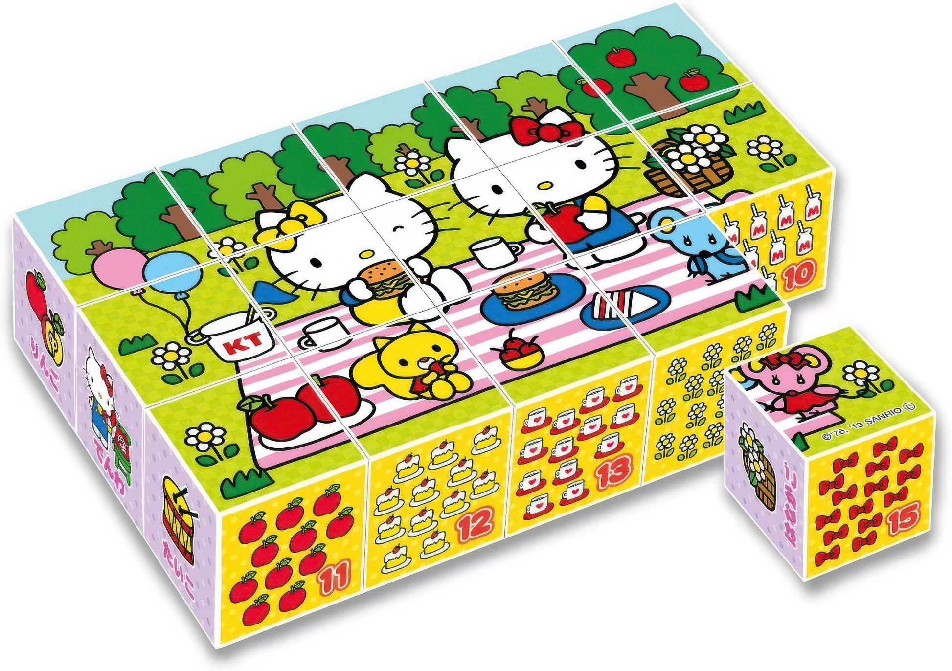 epoch-12-58-hello-kitty-picnic-15-pieces-cube-puzzle