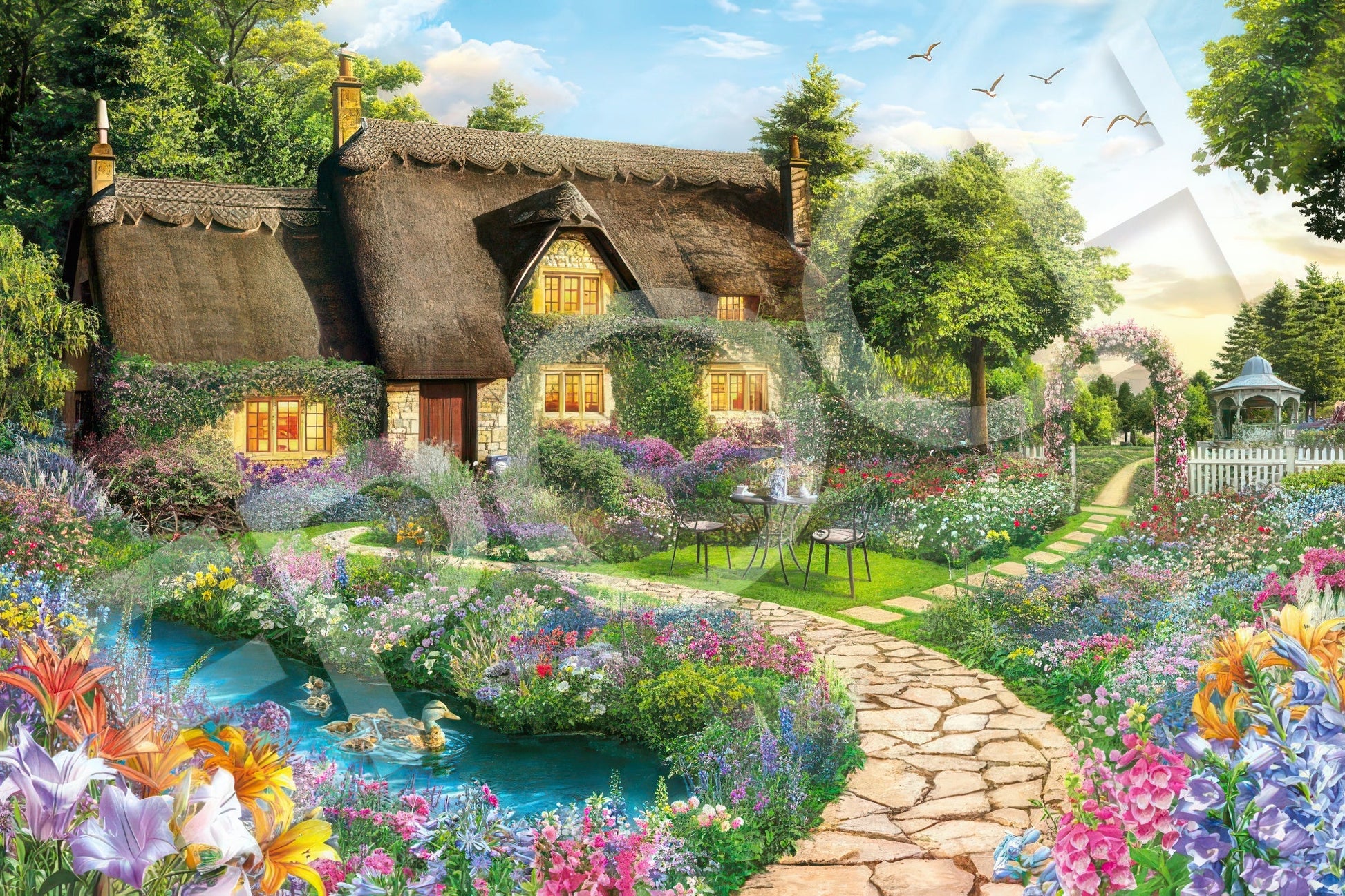 epoch-12-618-illustration-garden-that-heralds-spring-1000-pieces-jigsaw-puzzle