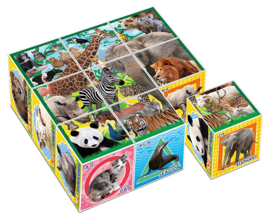 epoch-13-111-animal-land-9-pieces-cube-puzzle