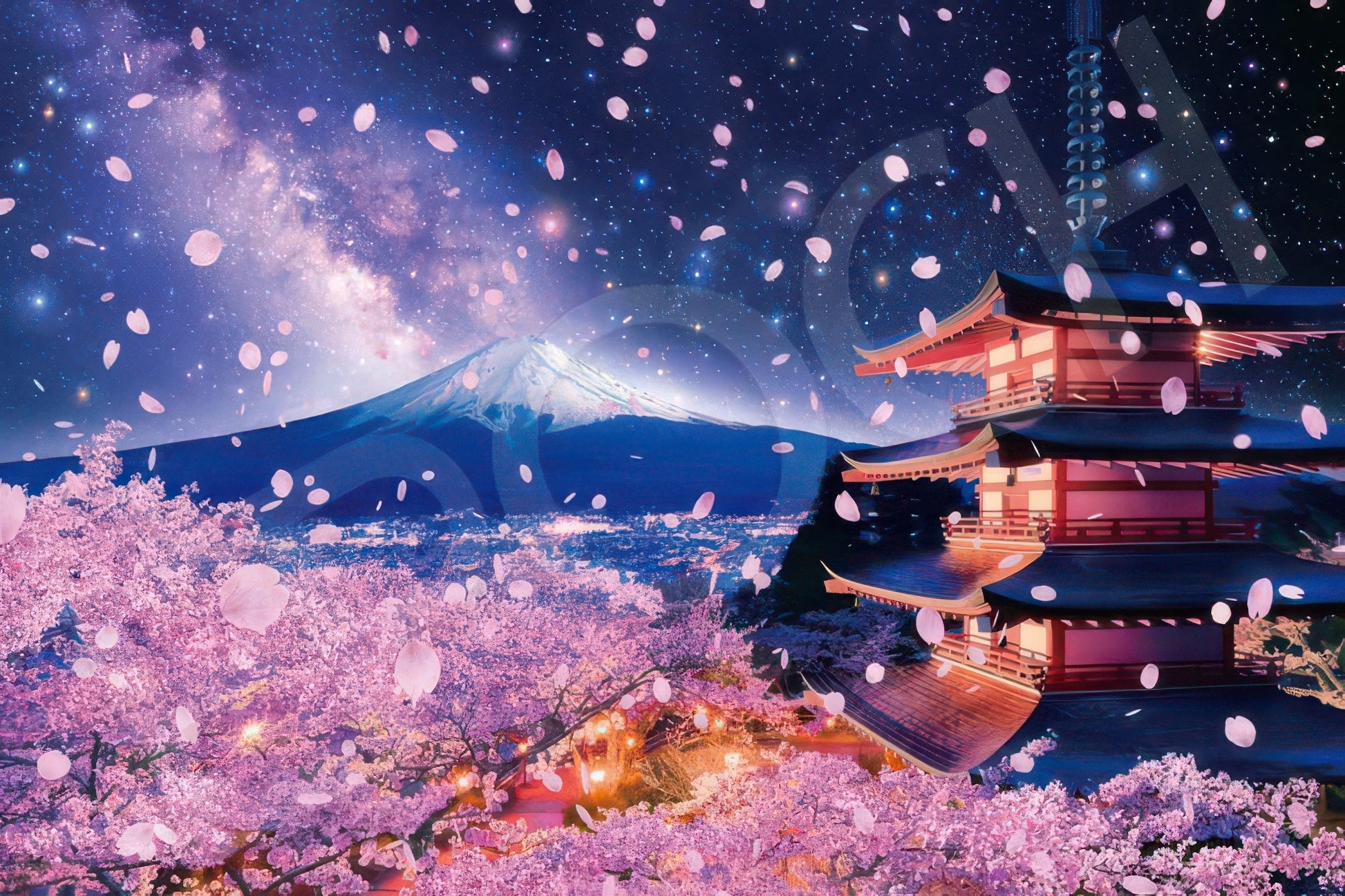 epoch-22-107-scenery-sengen-shrine-and-mount-fuji-cherry-blossoms-2016-pieces-jigsaw-puzzle