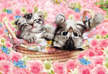 Epoch • Cat • Rose Kitties　300 PCS　Jigsaw Puzzle