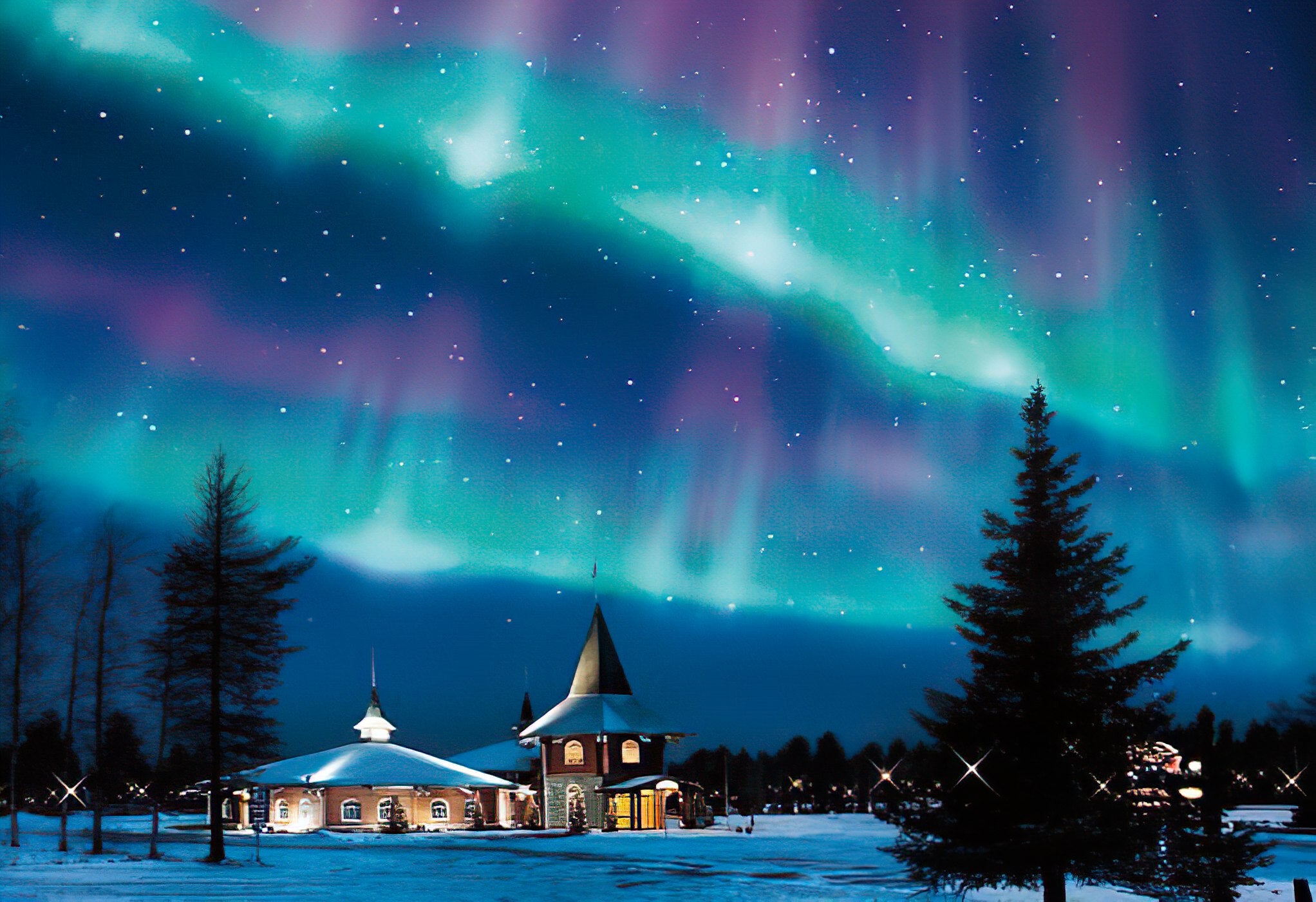 Epoch • Scenery • Sparkling Aurora, Finland　300 PCS　Jigsaw Puzzle
