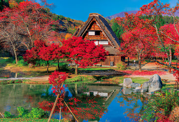 Epoch • Scenery • Autumn-dyed Shirakawa-go, Gifu　300 PCS　Jigsaw Puzzle