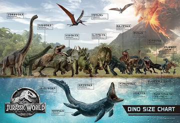 Epoch • Jurassic Park • Dino Size Chart　300 PCS　Jigsaw Puzzle