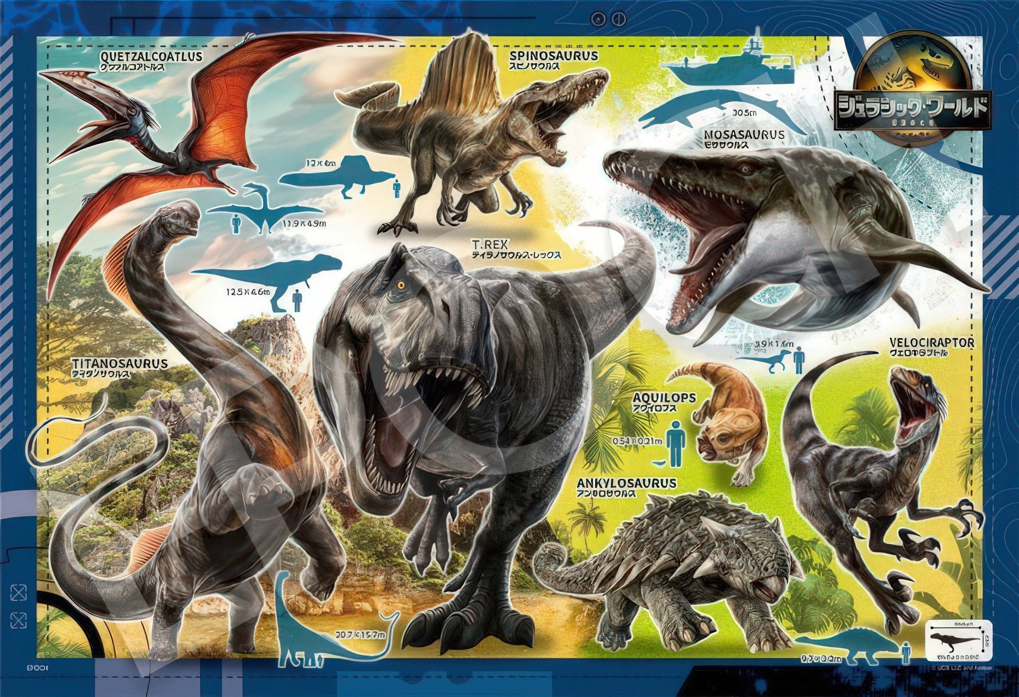 epoch-26-507-jurassic-world:-resurrection-dinosaur-collection-100-pieces-jigsaw-puzzle