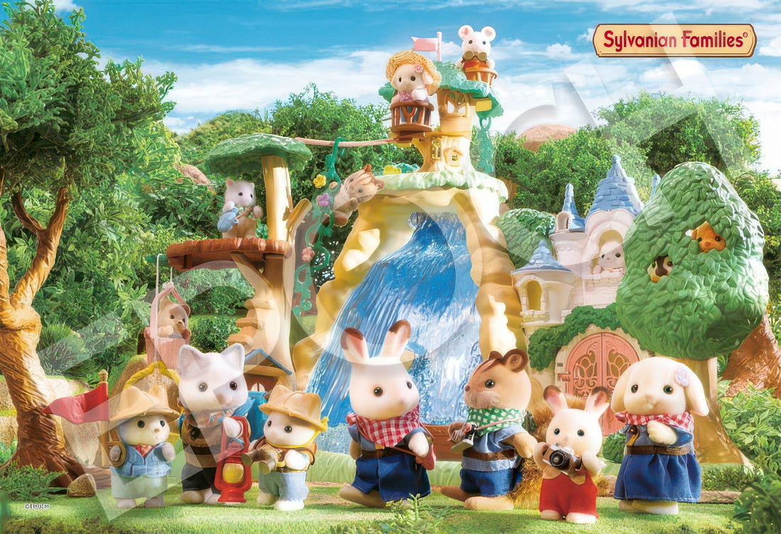 epoch-28-111-sylvanian-families-big-waterfall-in-the-secret-forest-300-pieces-jigsaw-puzzle