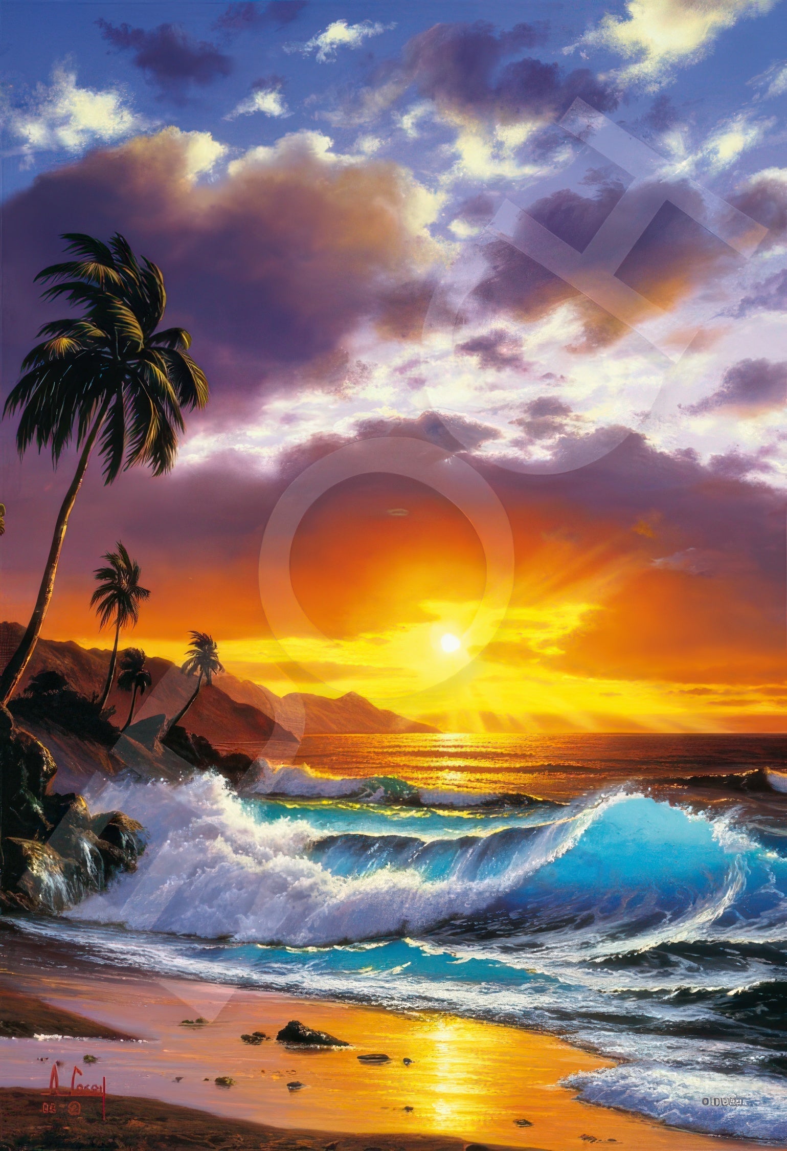 epoch-28-340-illustration-sunset-beach-300-pieces-jigsaw-puzzle