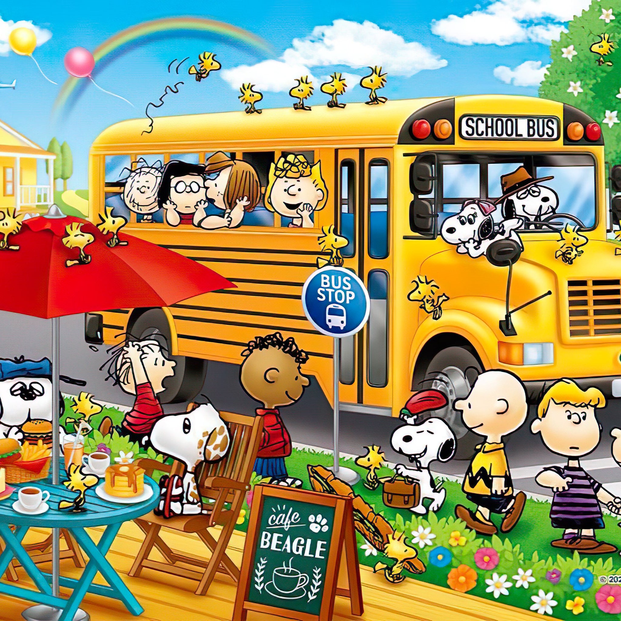 Epoch • Peanuts • Snoopy School Bus Ride　1053 PCS　Jigsaw Puzzle