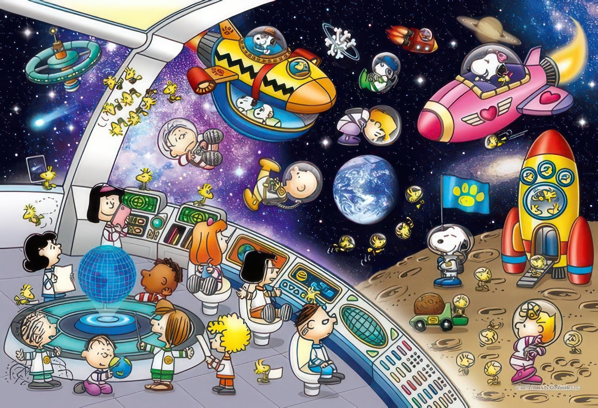 epoch-32-605-peanuts-space-travel-1053-pieces-jigsaw-puzzle