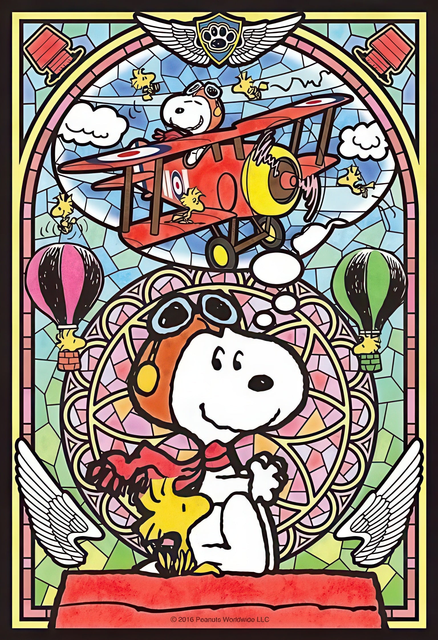 epoch-58-003-peanuts-snoopy-flying-ace-450-pieces-crystal-jigsaw-puzzle