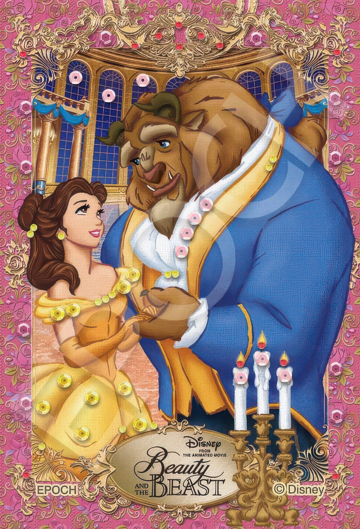 epoch-70-102-beauty-and-the-beast-book-theme-belle-and-beast-70-pieces-jigsaw-puzzle