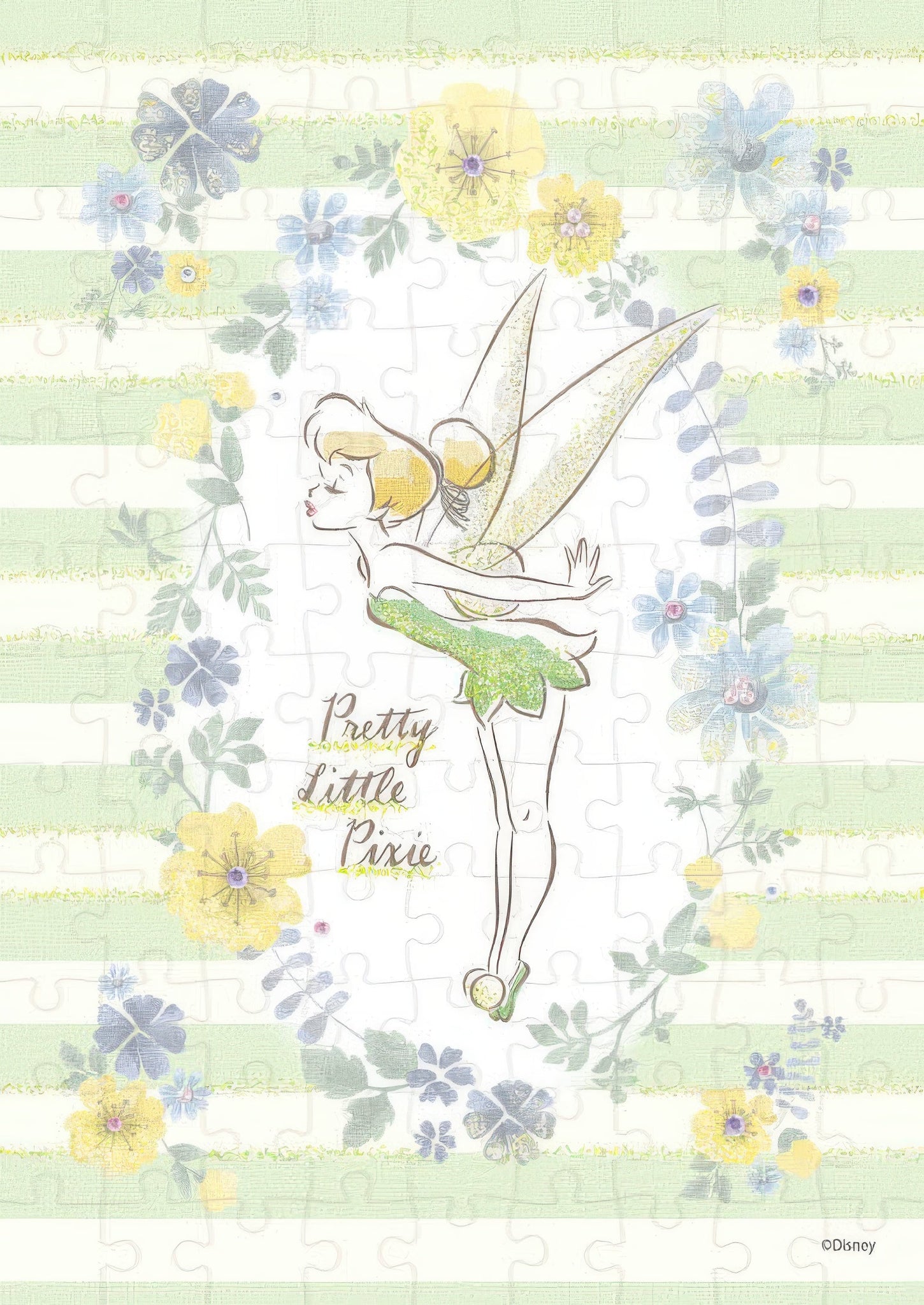 epoch-72-005-tinker-bell---fairy-green-108-pieces-jigsaw-puzzle