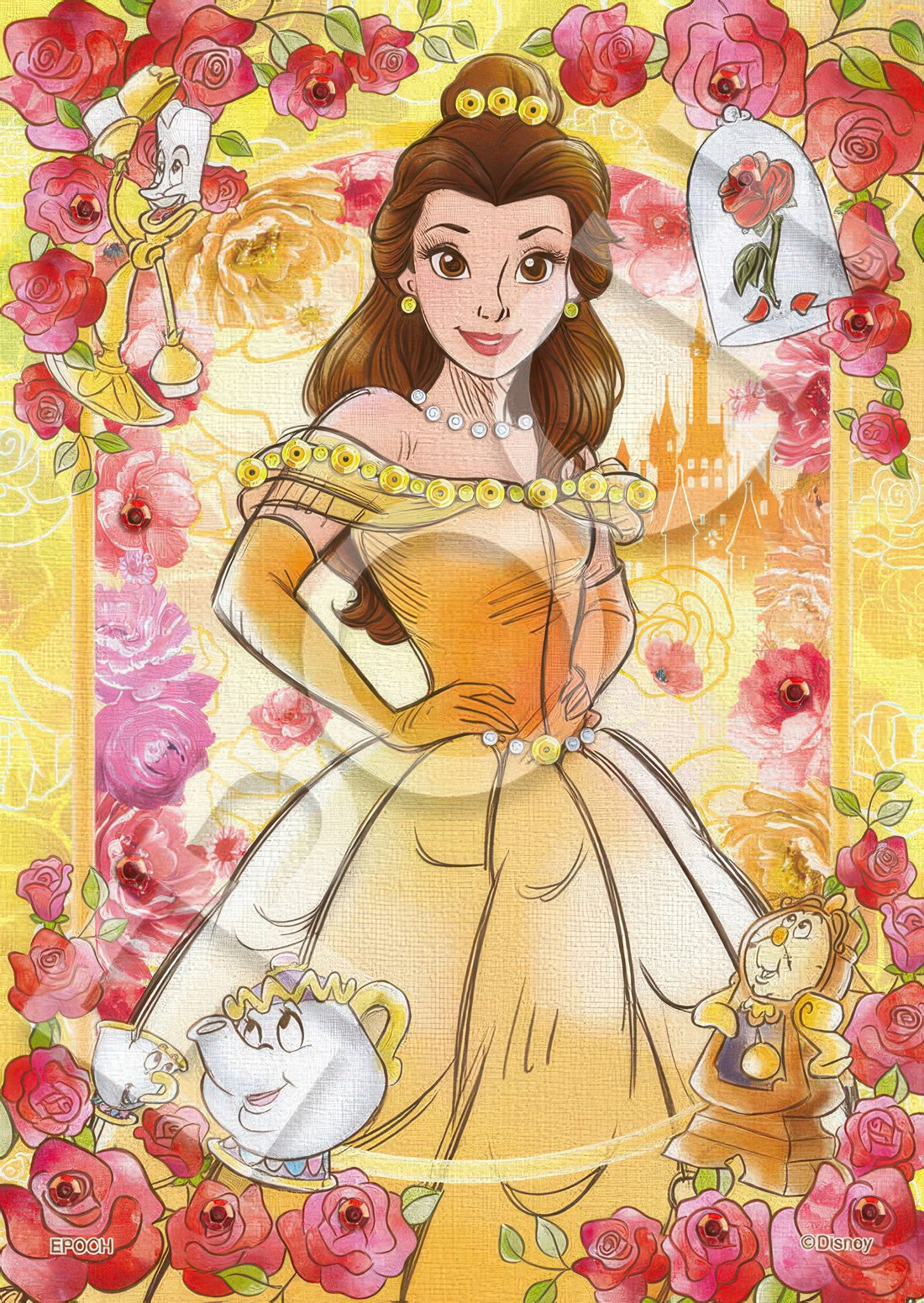 epoch-72-028-beauty-and-the-beast-charming-rose-108-pieces-jigsaw-puzzle