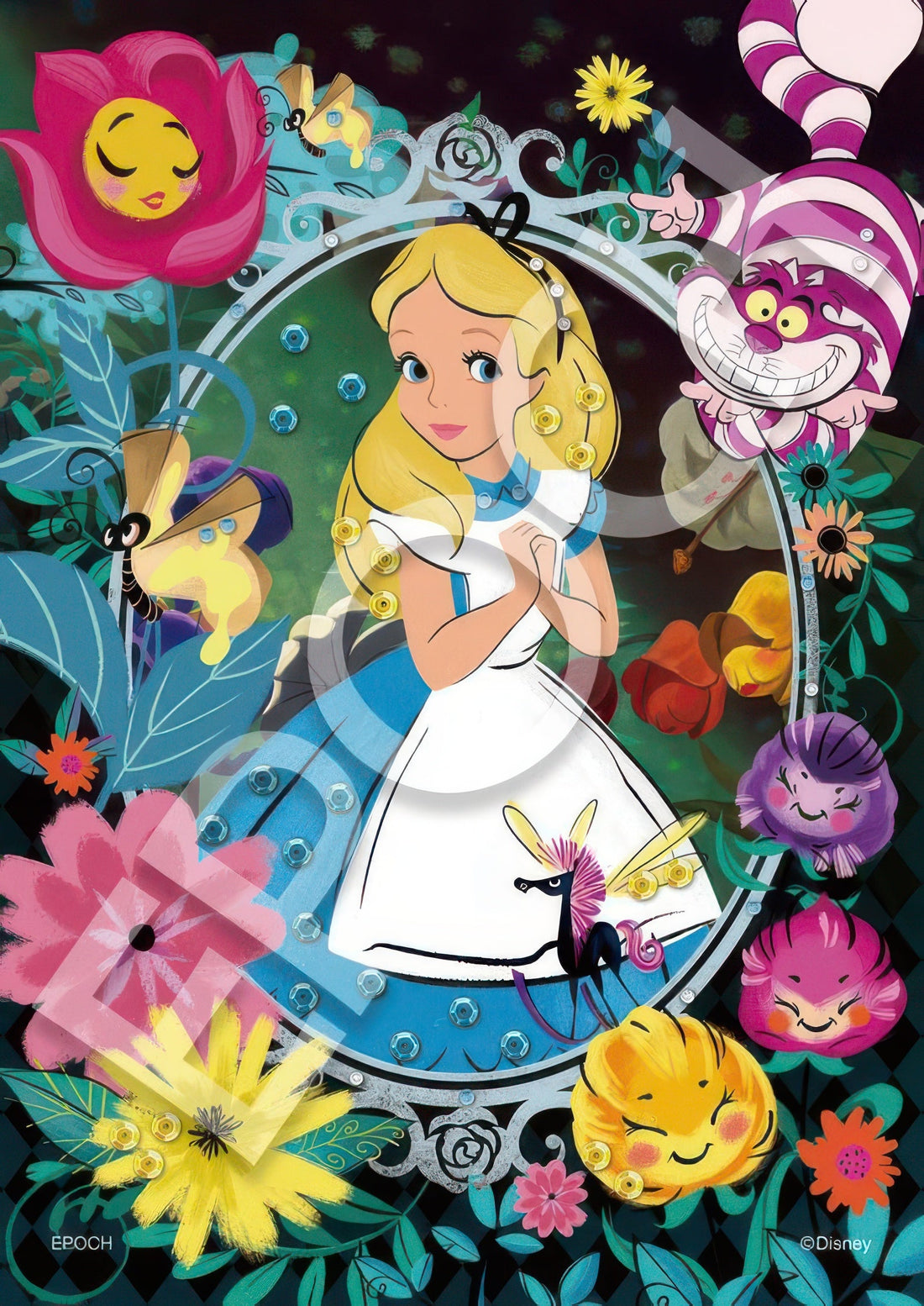 epoch-72-032-botanical---alice-(alice-in-wonderland)-108-pieces-jigsaw-puzzle