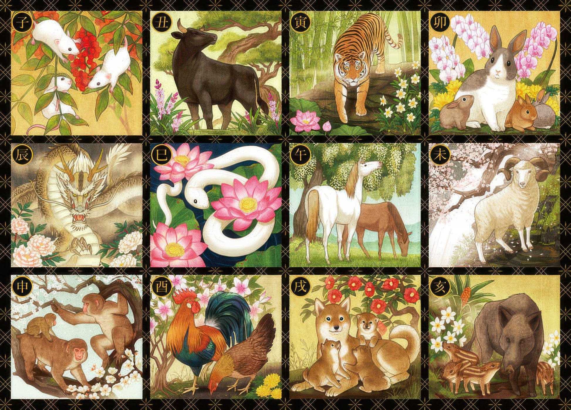 epoch-79-115-the-twelve-zodiac-animals-picture-500-pieces-jigsaw-puzzle