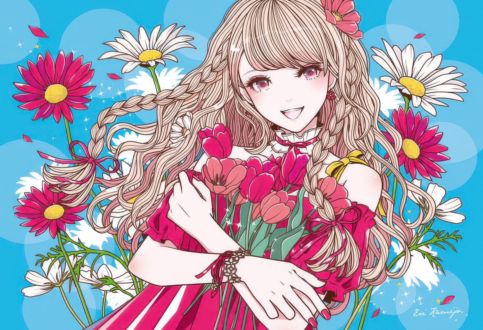 epoch-79-133-marguerite-and-tulips-300-pieces-jigsaw-puzzle