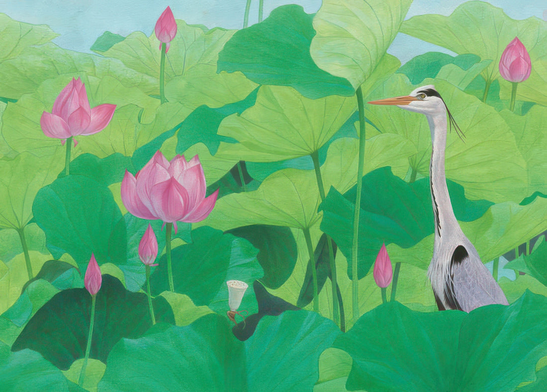 epoch-79-338-illustration-lotus-and-heron-500-pieces-jigsaw-puzzle