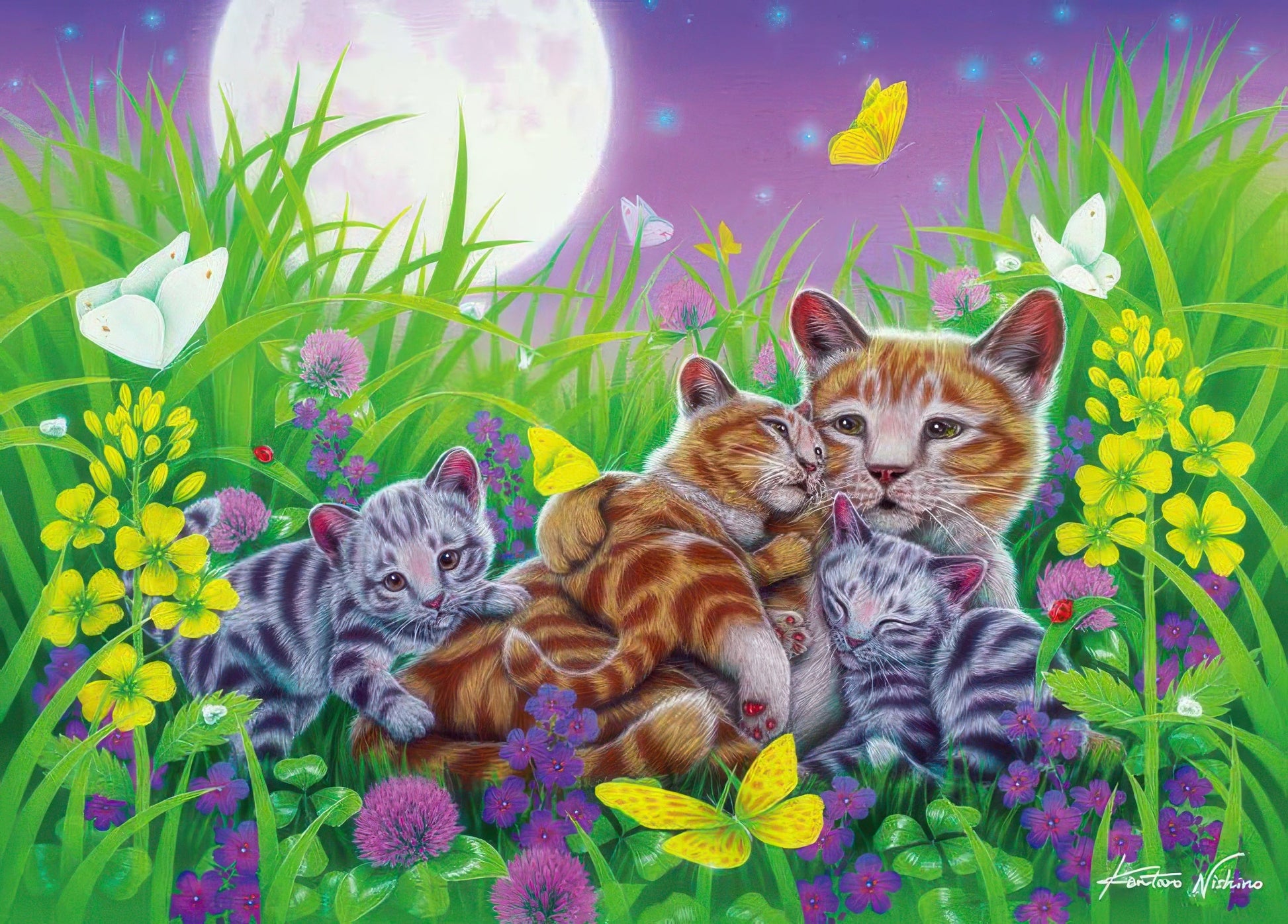 epoch-79-386-animal-family-moment-1000-pieces-jigsaw-puzzle